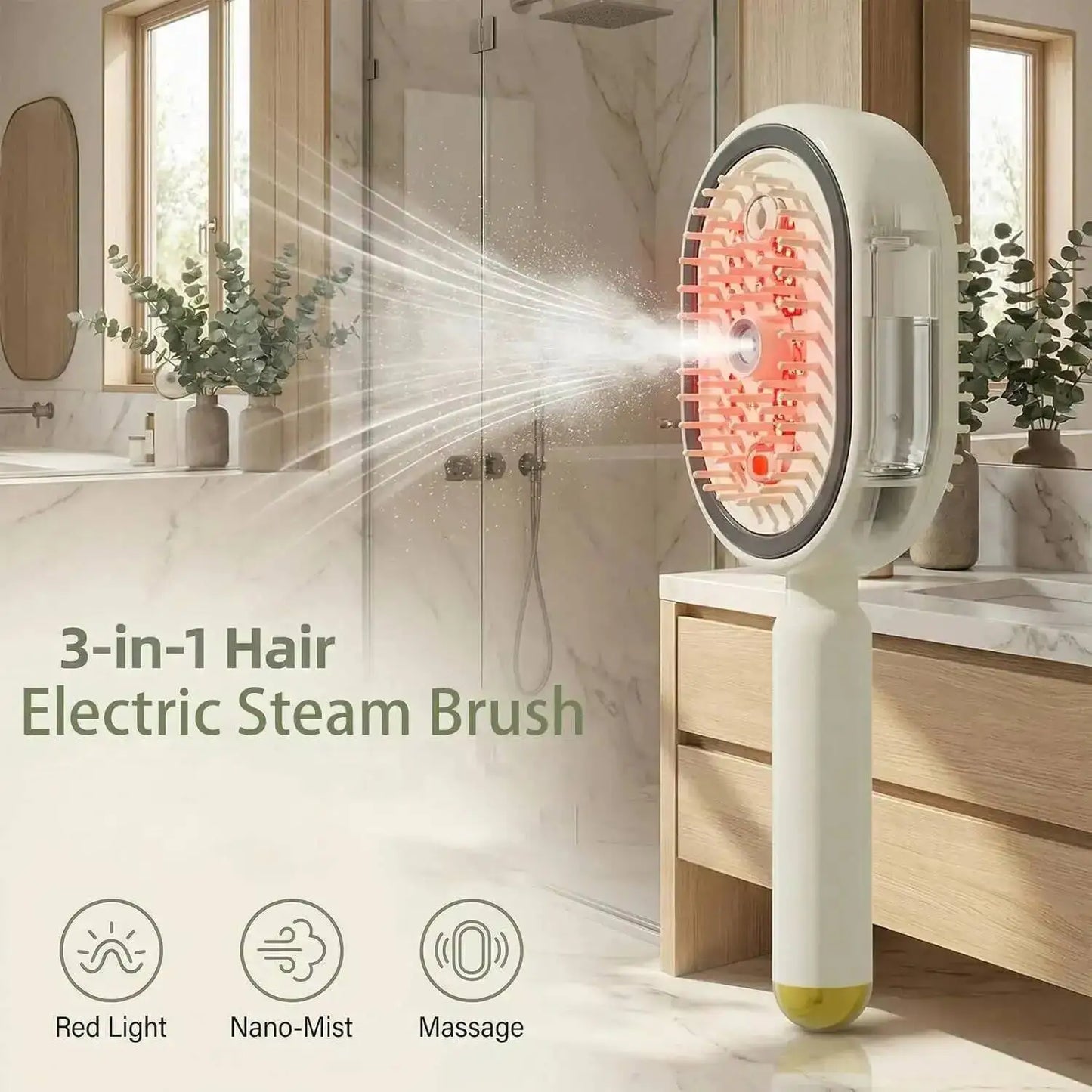 Electric Spray Air Cushions Massage Comb 3 in 1 Self Cleaning Steam Essential Oil Brush Rechargeable Spray Pet Massager Combs