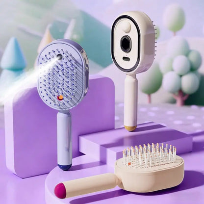 Electric Spray Hair Brush 2-In-1 Misting Hair Brush with Water Spray