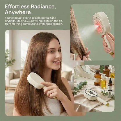 Electric Spray Air Cushions Massage Comb 3 in 1 Self Cleaning Steam Essential Oil Brush Rechargeable Spray Pet Massager Combs