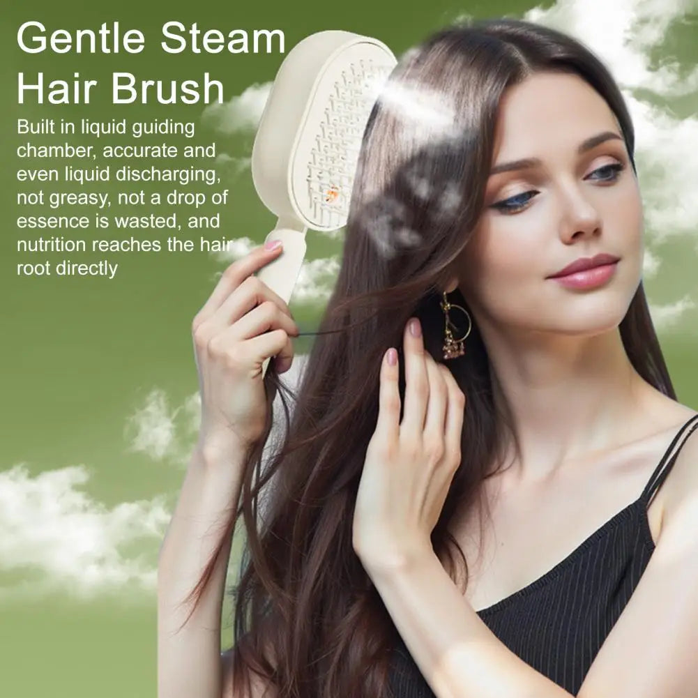 Electric Spray Hair Brush 2-In-1 Misting Hair Brush with Water Spray