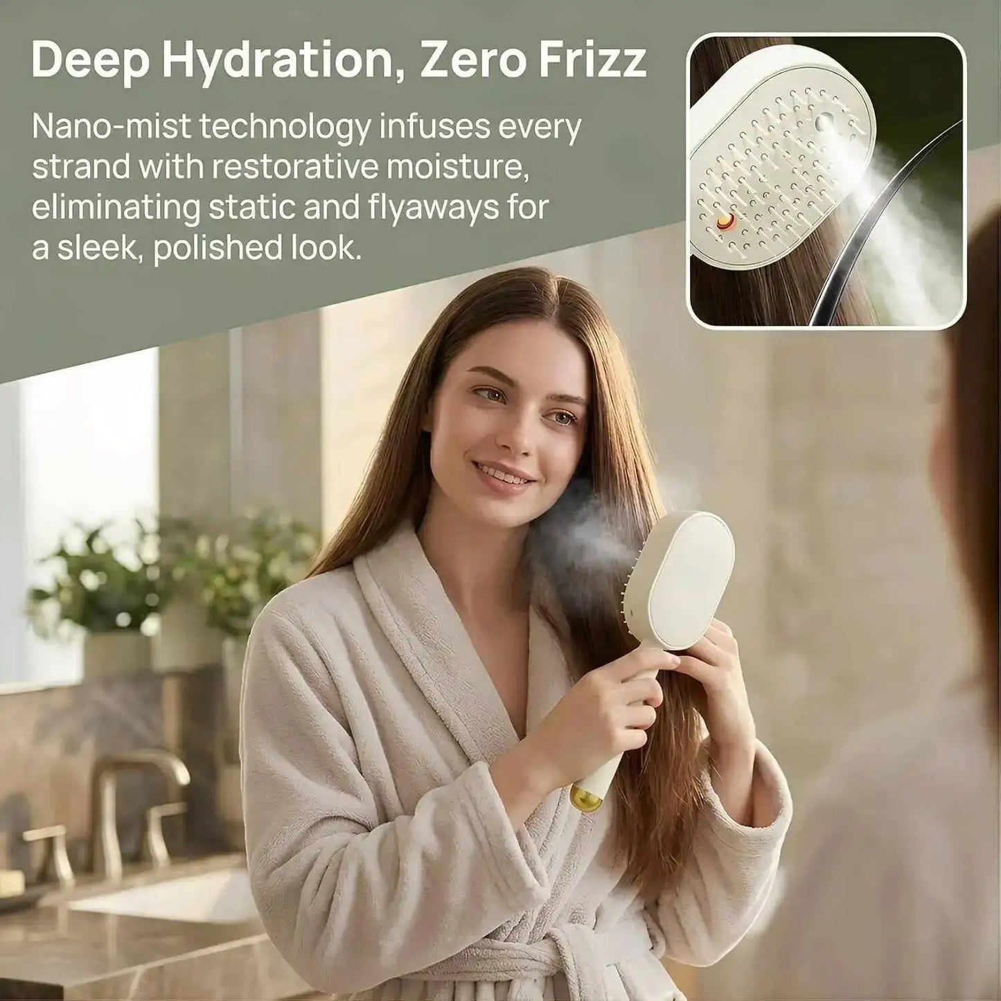 Electric Spray Air Cushions Massage Comb 3 in 1 Self Cleaning Steam Essential Oil Brush Rechargeable Spray Pet Massager Combs